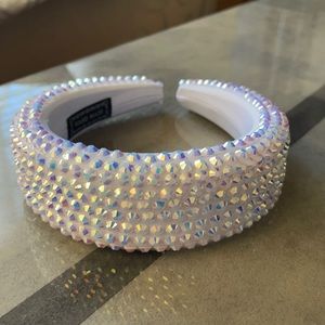 Hand stoned white mermaid headband NEW